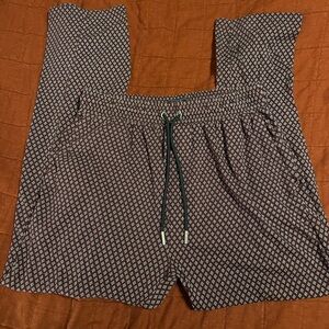 Ted Baker London Men’s Medium Drawstring Lounge Pants With Pockets Burgundy